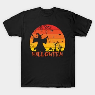 Scary Witch in Halloween Night T-Shirt